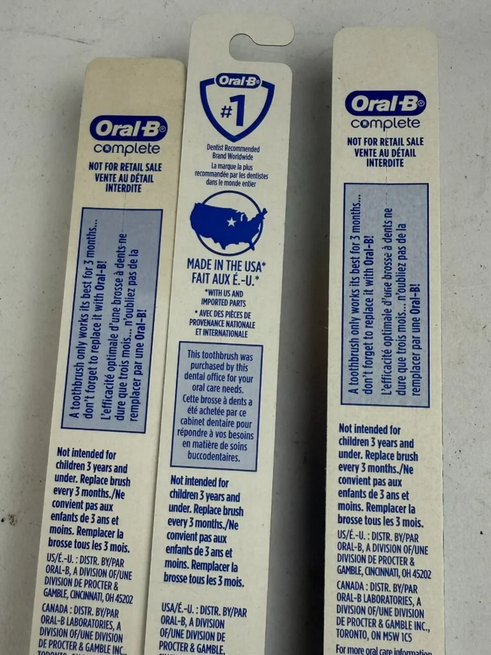 lot of 3 oral-b complete deep clean soft toothbrushes 1 personalized eric vanek